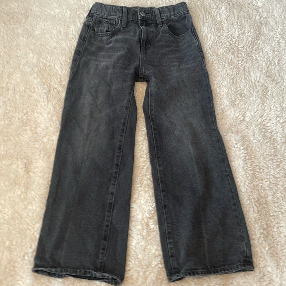 old navy black high rise baggy wide leg jeans 🖤
